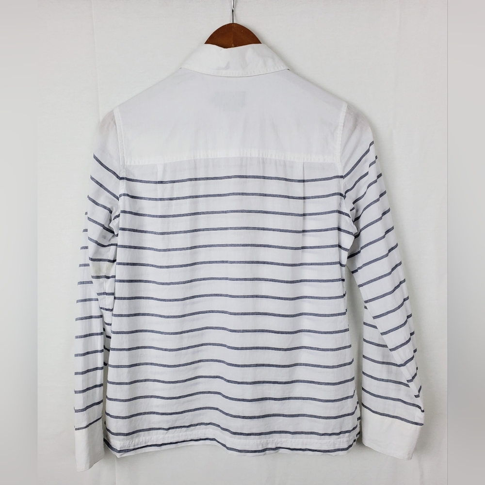 Navy-Striped Pendleton Button Down, Size P - image 2